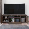TV Stand for TVÂ´s up 60", Double Door Cabinets, One Flexible Cabinet, Dark Walnut
