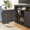 Herringbone TV Stand for TVs up to 55"; Gray