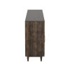 Bridgevine Home Avondale 62 Inch TV Stand Console for TVs up to 70 inches, No Assembly Required, Charcoal-Brown Finish
