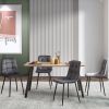 Mid Century Grey Velvet Dining Chairs Set Of 4 for Kitchen Living Room Dining Chair