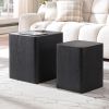 Upgrade MDF Nesting table side table coffee table end table for living room,office,bedroom ,Black Oak set of 2