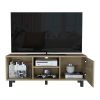 Tunez Tv Stand for TVÂ´s up 43" Three Open Shelves, One Cabinet -Light Oak