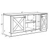 Costal Wood Base 2 Cupboards Vintage TV Stand