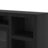 Bridgevine Home Skyline 85 inch TV Stand Console for TVs up to 95 inches, No Assembly Required, Mocha Finish