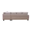 Latte Faux Leather Living Room Sofa Set B