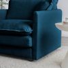 Sofa Set of 2 Chenille Couch, 2+3 Seater Sofa Set Deep Seat Sofa, Modern Sofa Set for Living Room, Blue Chenille