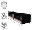 Black Velvet Loveseat and Sofa Set for Living Room with Leopard Print, Modern DÃ©cor Couch Sets for Living Room, Bedrooms with Solid Wood Frame