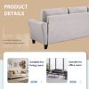 Modern Living Room Sofa Set Linen Upholstered Couch Furniture for Home or Office ,Light Grey,(2+3-Seat,Old Sku:SG000367AAA)