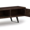 Lowry - 72" TV Media Stand - Distressed Charcoal Brown