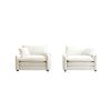 Beige Corduroy,Luxurious and Sophisticated Deep Seated Sofa Set with Two Single Deep Seat Sofa Suitable for Living Room and Office