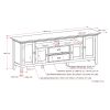 Redmond - 72" TV Media Stand - Distressed Grey