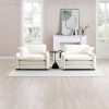 Beige Corduroy,Luxurious and Sophisticated Deep Seated Sofa Set with Two Single Deep Seat Sofa Suitable for Living Room and Office