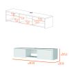 Tabor Floating TV Stand, Wall Unit with 2 Doors and Open Shelf