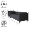 Bennet Black Chair and Sofa Set for Living Room, Modern DÃ©cor Couch Sets for Living Room, Bedrooms with Solid Wood Frame (Polyester Nylon)