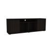 Capistrano 7-Shelf 4-Door 2-piece Living Room Set, TV Stand and Bar Cabinet Black and Espresso