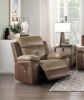 Plush Comfort Sofa Set 3pc Brown Microfiber Upholstered Tufted Details Reclining Sofa Loveseat Reclining Chair Plush Arms Modern Living Room Furniture