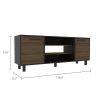 Kaia Tv Stand for TVÂ´s up 55"; Four Shelves; Three Shelves -Black / Pine