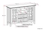 Bedford - Tall TV Media Stand - Dark Tobacco Brown