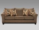 Camero Fabric Pillowback 2-Piece Living Room Set, Sofa and Loveseat, Brown