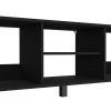 Carter 2 Piece Living Room Set, Streamlined with TV Stand and Coffee Table, Black
