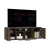 TV Stand for TVÂ´s up 60", Double Door Cabinets, One Flexible Cabinet, Dark Walnut