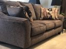 Camero Fabric Pillowback 2-Piece Living Room Set, Sofa and Loveseat, Brown