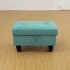 Green Flannel Living Room Sofa Set Ottoman