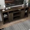 Bridgevine Home Joshua Creek 74 inch TV Stand Console for TVs up to 85 inches, No Assembly Required, Barnwood Finish