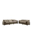 Family sofa set Deep Seat Sofa, Warm Sofa for Home Cinema and Living Room, One 2-Seater Sofa and One 3-Seater Sofa,Tan Corduroy