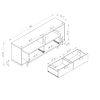Entertainment Stand, 60" TV Console Table with 2 Drawers and Open Shelving, Red Cocoa