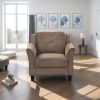 Stylish flannel living room two piece sofa set, brown flannel