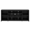Bridgevine Home Skyline 75 inch TV Stand Console for TVs up to 90 inches, No Assembly Required, Mocha Finish