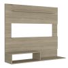 Floating Entertainment Center Albuquerque, Space For The TVÂ´s up 55", Light Pine Finish