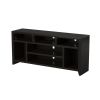 Bridgevine Home Urban Loft 66 inch TV Stand Console for TVs up to 80 inches, No Assembly Required, Mocha Finish