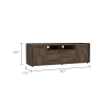 Lyon Tv Stand for TVÂ´s up 55"; One Cabinet; Double Door -Dark Walnut
