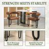 COOLMORE Contemporary Designed PU Fabric Upholstered Accent/Dining Chair/Barrel Side Chairs Kitchen Armchair for Living Room set of 2 (Light Brown PU)