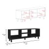 Eclipse Living Room Duo Set with TV Stand And Coffee Table with Steel Accents