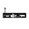 Rockwood Floating TV Stand with Open Storage Shelves and Cable Management
