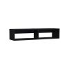 Rockwood Floating TV Stand with Open Storage Shelves and Cable Management
