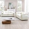 Modern Living Room Sofa Two-Piece Set, Suitable for Living room and Bedroom Sofa Set, Consists of two pieces of 2 Seater Sofa,Beige Corduroy