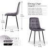 Mid Century Grey Velvet Dining Chairs Set Of 4 for Kitchen Living Room Dining Chair