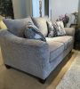 Camero Fabric Pillowback 2-Piece Living Room Set, Sofa and Loveseat, Gray