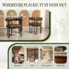 COOLMORE Contemporary Designed PU Fabric Upholstered Accent/Dining Chair/Barrel Side Chairs Kitchen Armchair for Living Room set of 2 (Dark Brown PU)