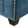 Blue Linen 3-Piece Living Room Sofa Set