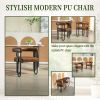 COOLMORE Contemporary Designed PU Fabric Upholstered Accent/Dining Chair/Barrel Side Chairs Kitchen Armchair for Living Room set of 2 (Light Brown PU)