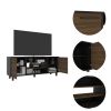 Kaia Tv Stand for TVÂ´s up 55"; Four Shelves; Three Shelves -Black / Pine
