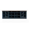Bridgevine Home Nantucket 96 inch TV Stand Console for TVs up to 100 inches, No Assembly Requried, Blue Denim and Whiskey Finish