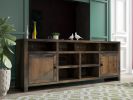 Bridgevine Home Joshua Creek 84 inch TV Stand Console for TVs up to 95 inches, No Assembly Required, Barnwood Finish