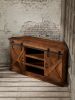 Bridgevine Home Farmhouse 56 inch Corner TV Stand for TVs up to 60 inches, No Assembly Required, Aged Whiskey Finish