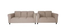 Loveseat and Sofa Set for Living Room, Modern DÃ©cor Couch Sets for Living Room, Bedrooms with Solid Wood Frame (Toast, Polyester Nylon)